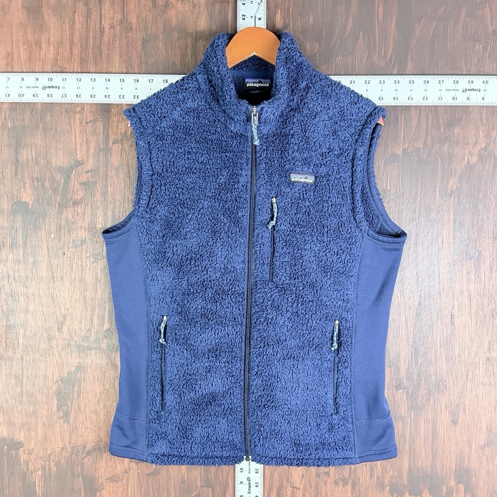 Patagonia Los Gatos‎ Fleece Vest Full Zip Pockets Sherpa Outdoor Blue Men Large